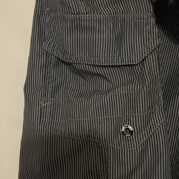 Nike 6.0 MENS SIZE 38 BOARD SHORTS Gray and Black Striped Shorts POCKETS CLEAN - Picture 7 of 13